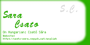 sara csato business card