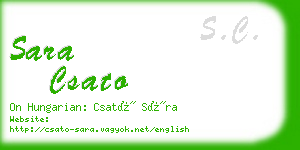 sara csato business card